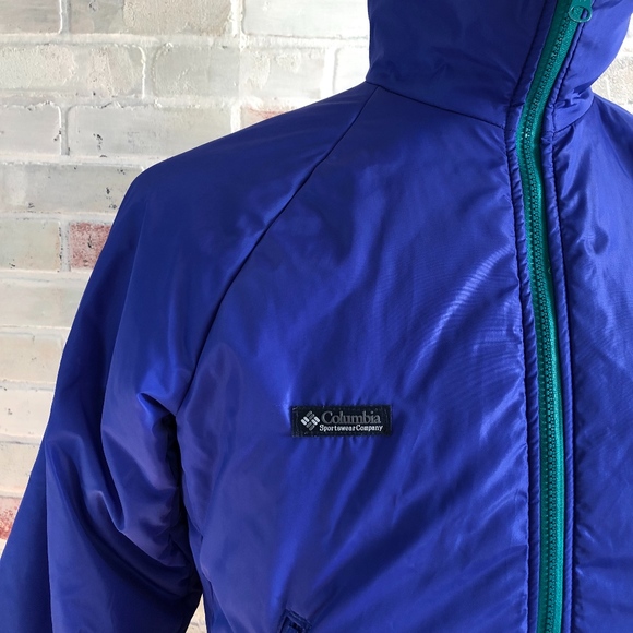 Columbia Reversible Bomber Puffer Jacket Vintage - Picture 5 of 8